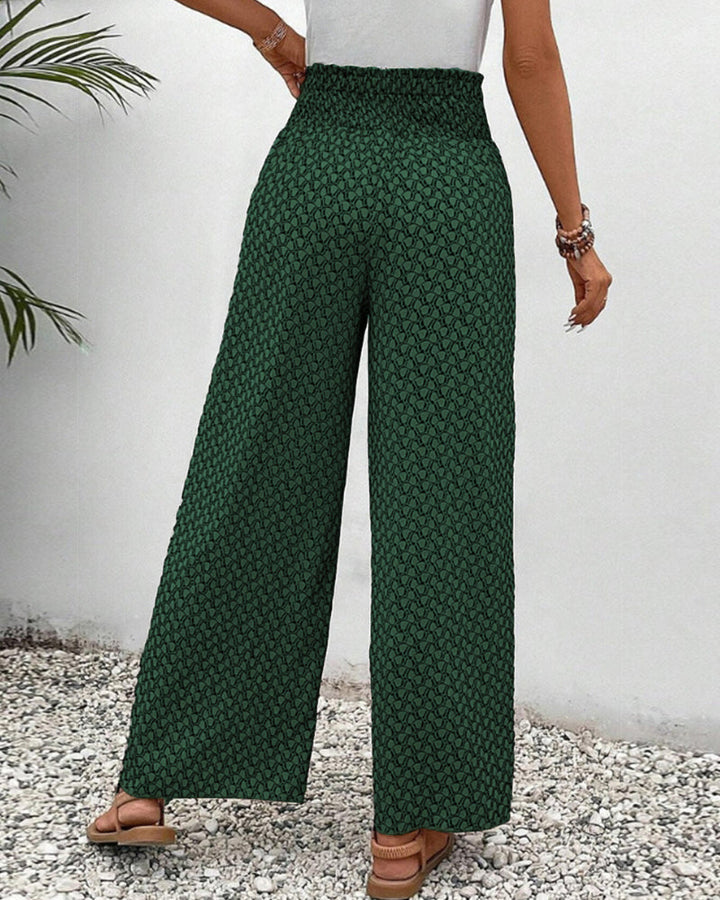 Eadie | Stampato Rilassato Gamba Larga Palazzo Pantaloni