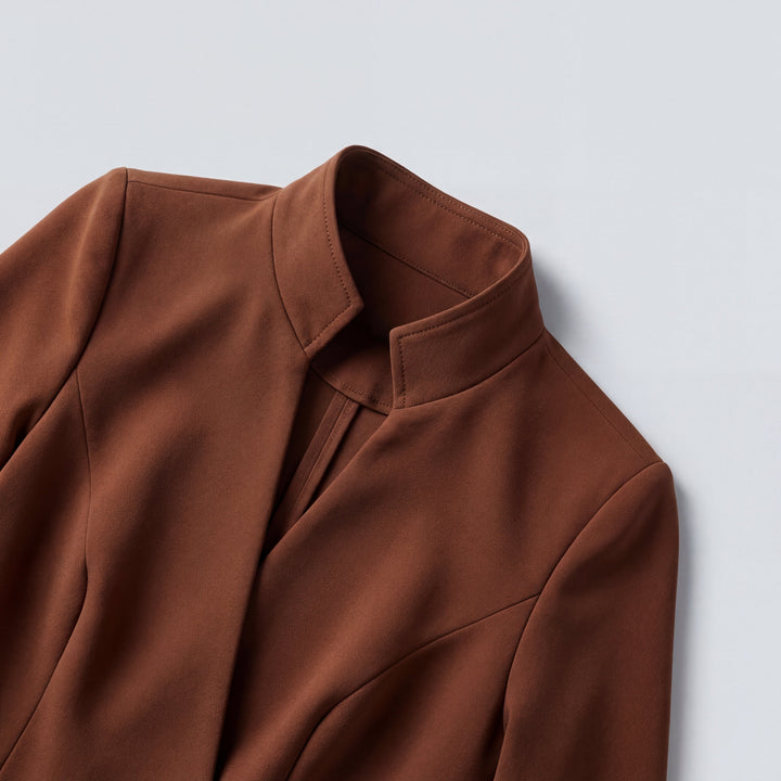 Tess | Sheath Midi Abito with Scollo a V and Cintura