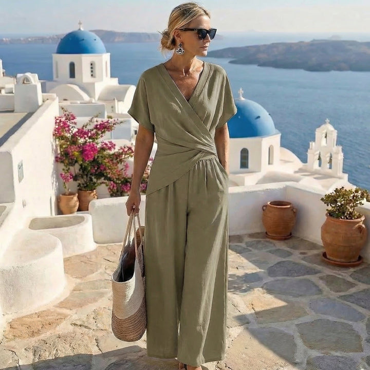 Fenna | Top a Portafoglio Elegante e Pantaloni Corti