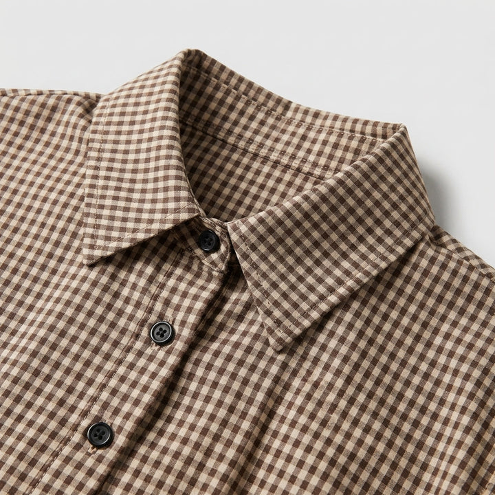 Hazel | Classico Scozzese Button-Front Midi Abito