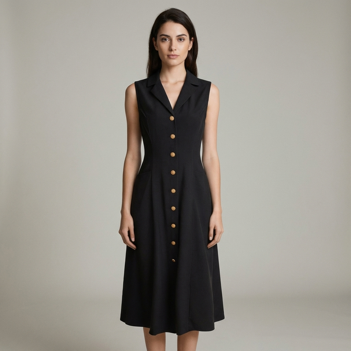 Nora | Elegante Scollo a V Tunic Midi Abito