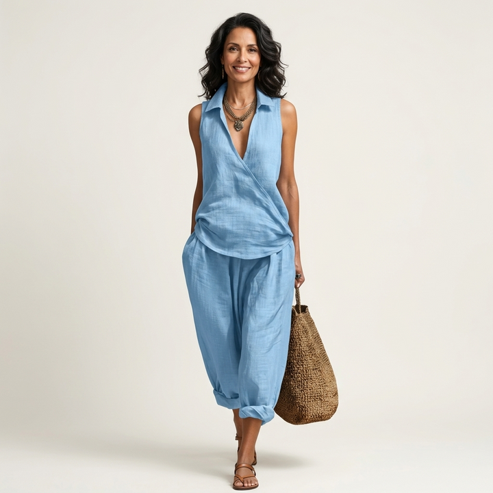 Twiila | Wrap-Top & Gamba Larga Completo