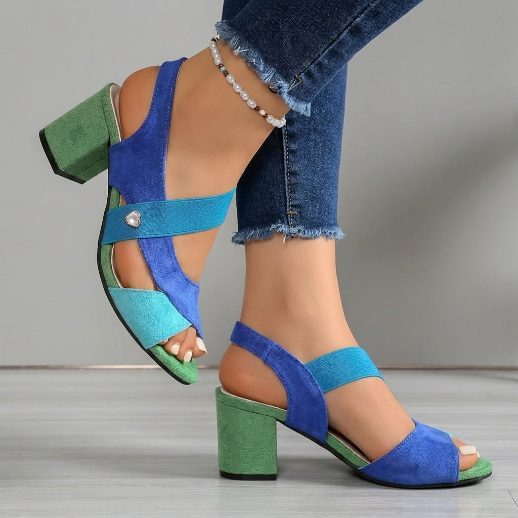 Colourful Cross-Strap Sandali