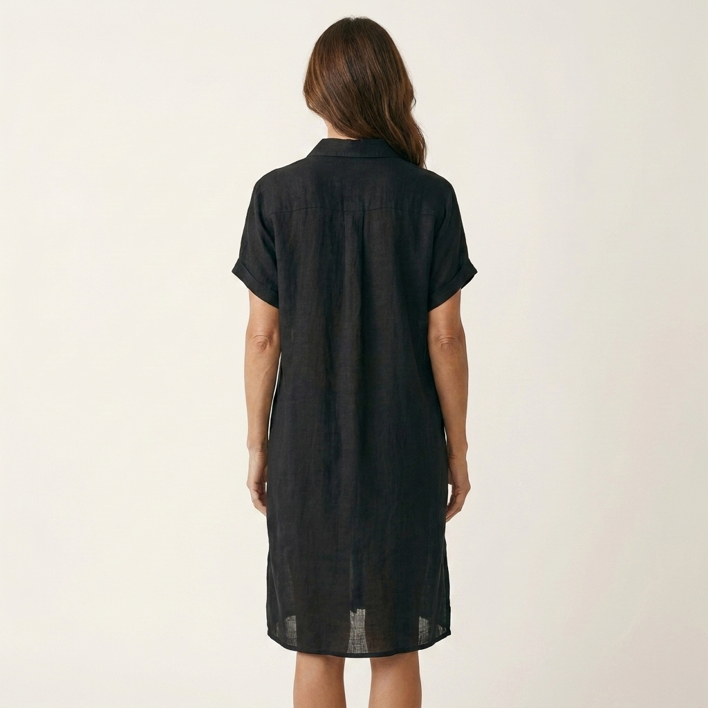 Nidalie | Midi Camicia Abito with Rolled Cuffs