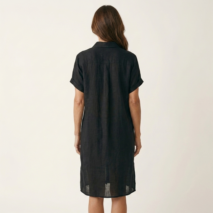 Nidalie | Midi Camicia Abito with Rolled Cuffs