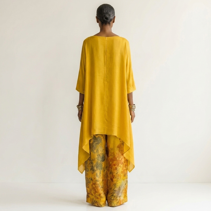 Cariola | Cotone-Seta Due Pezzi Completo with Asymmetric Tunic
