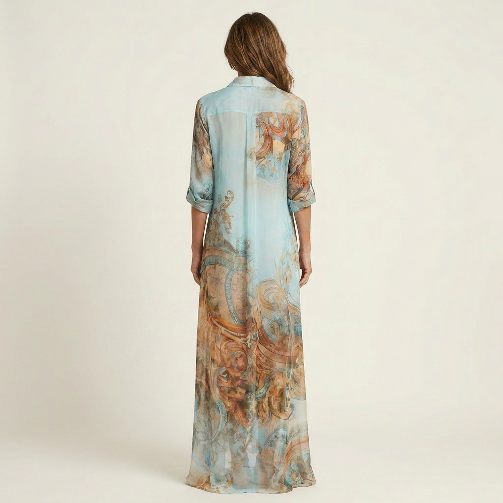 Lanie | Seta Maxi Camicia Abito