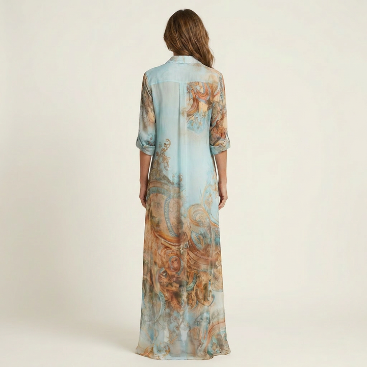 Lanie | Seta Maxi Camicia Abito