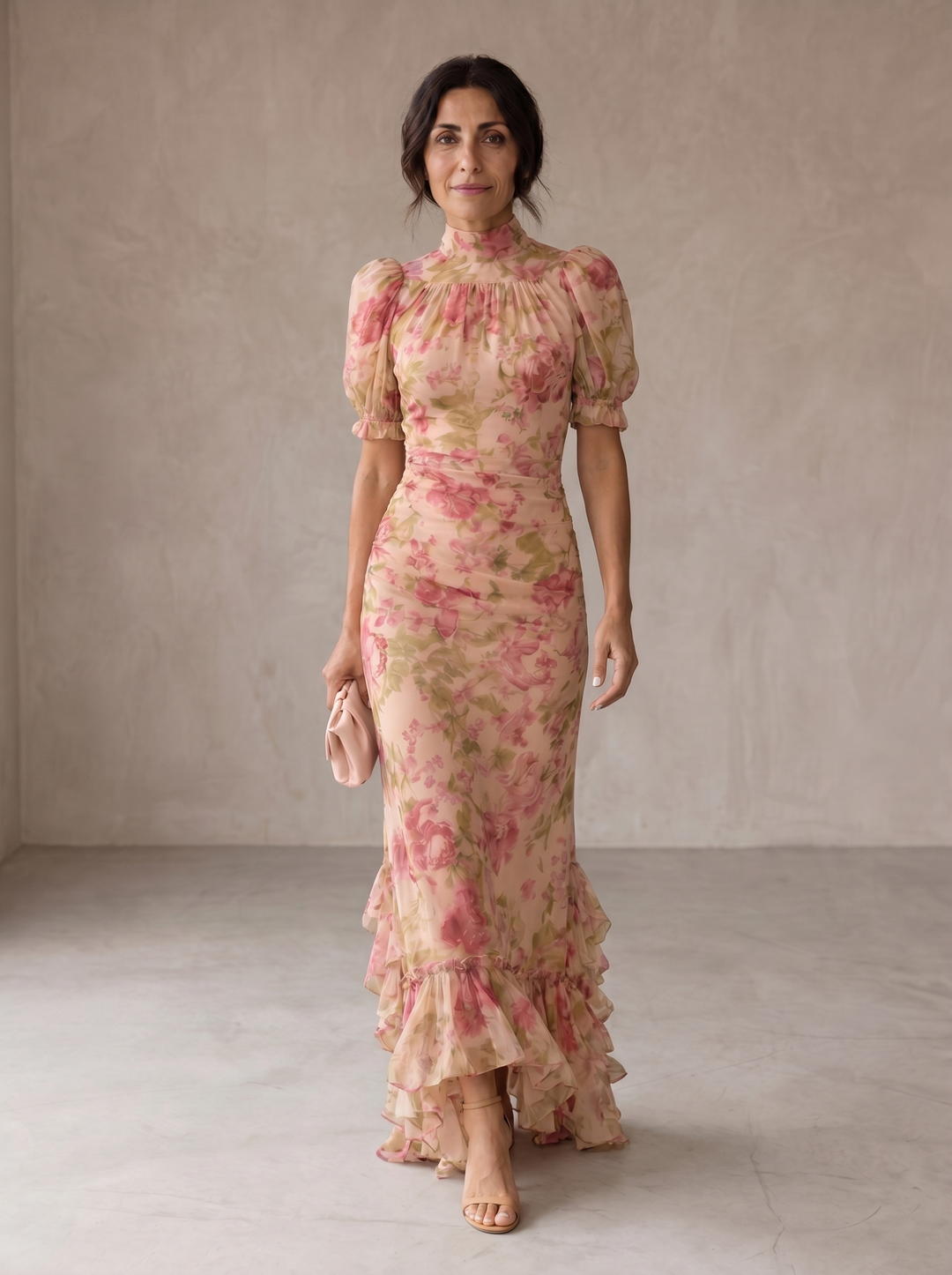 Maisie | Abito Lungo in Chiffon Floreale