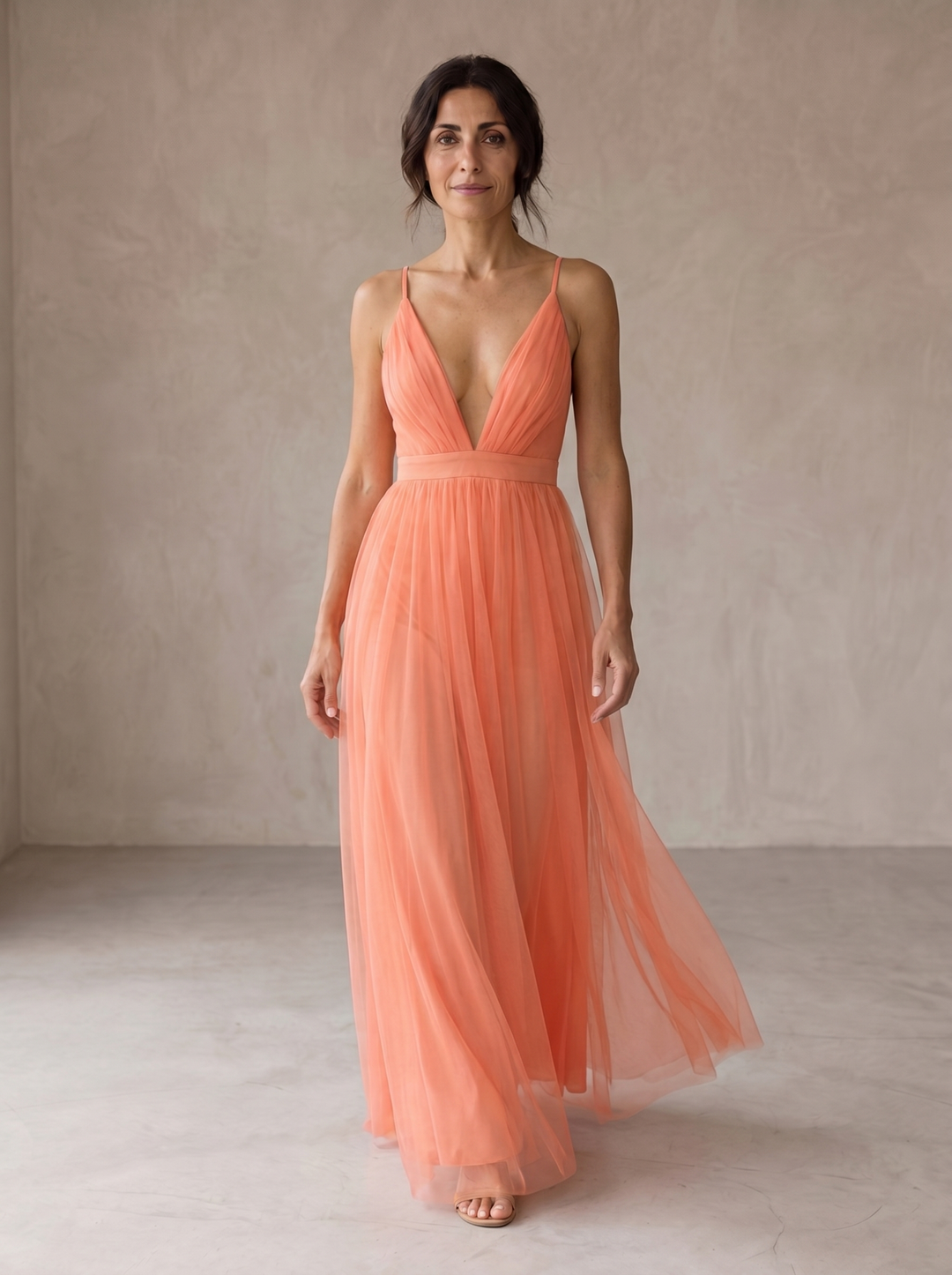 Charlotte | Maxi Abito Corallo Leggero
