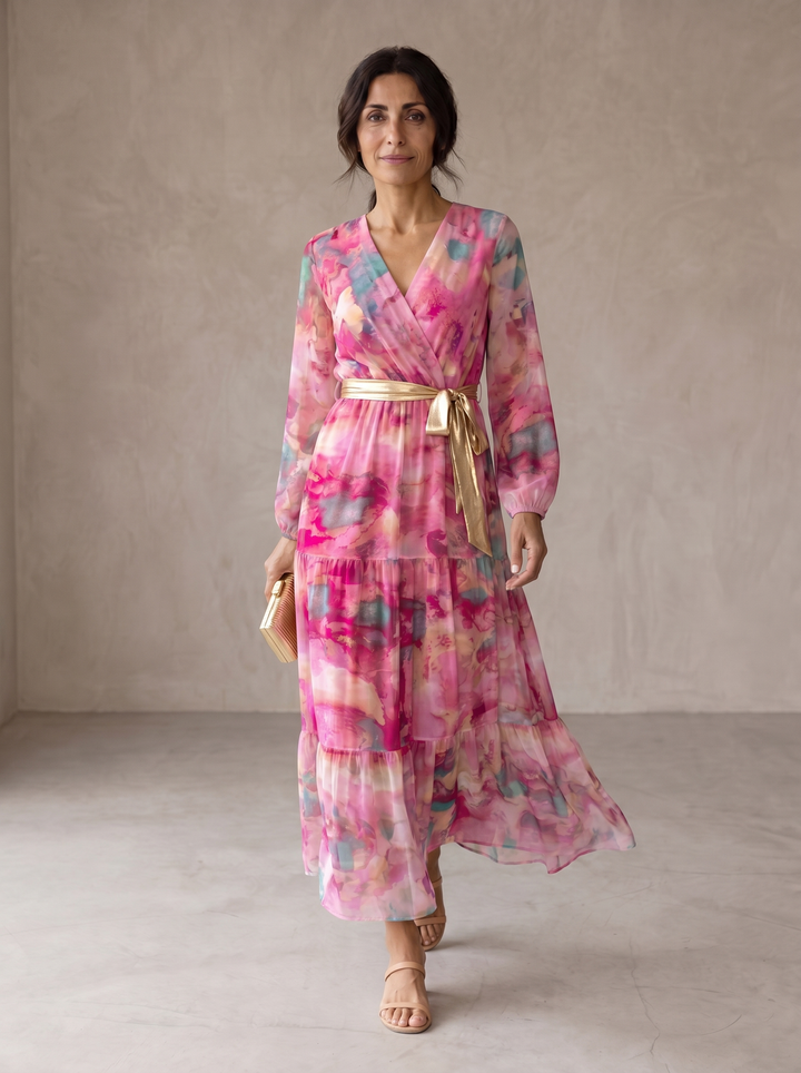 Hazel | Wrap Abito with Floreale Stampa