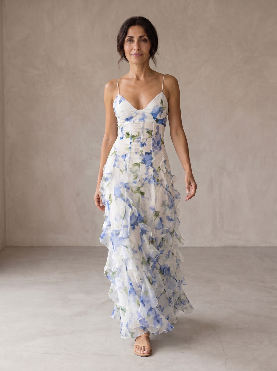 Tilly | Floreale Midi Abito with Ruffles
