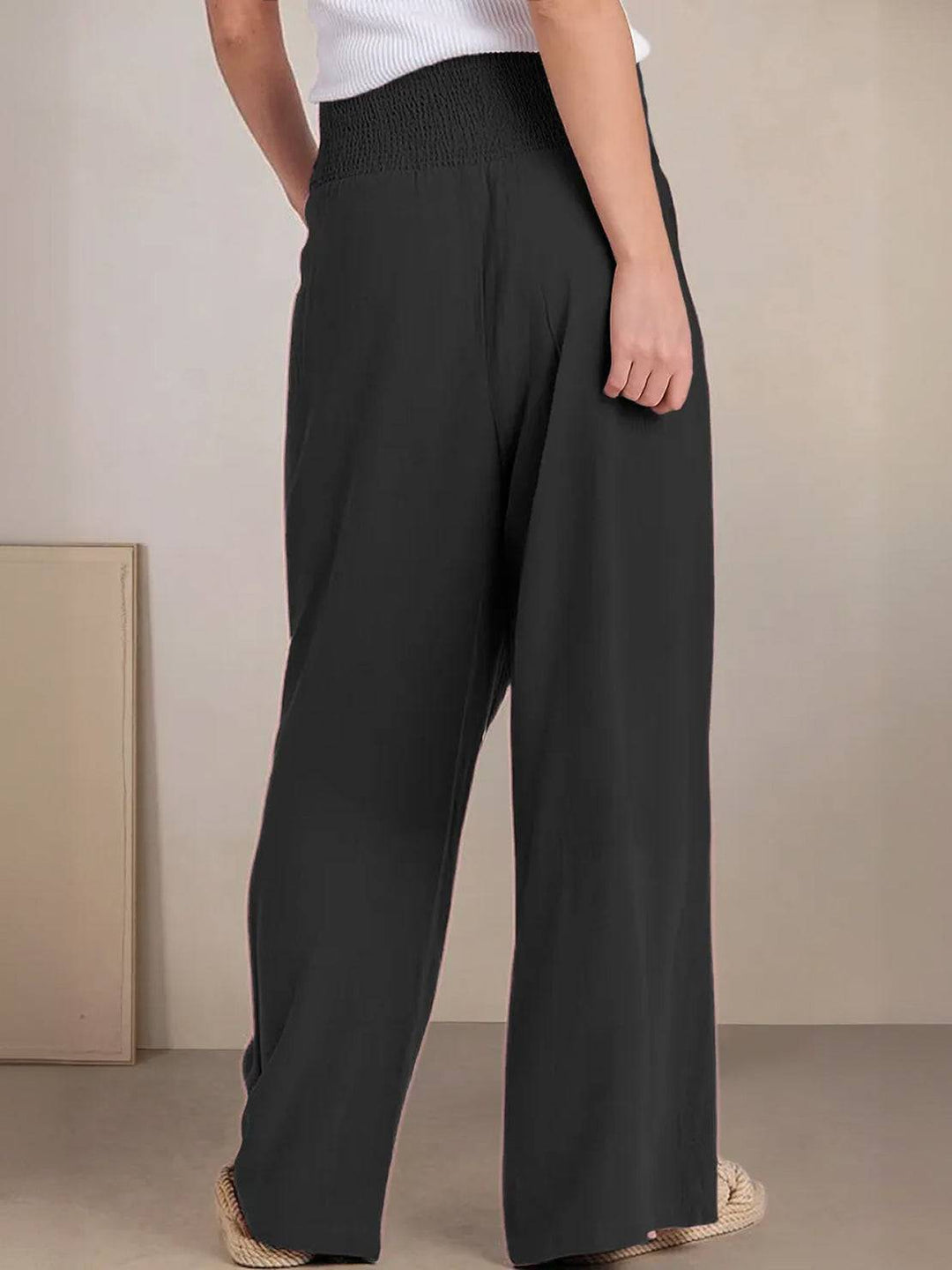 Sorrel | Morbido Shirred Waist Gamba Larga Pantaloni