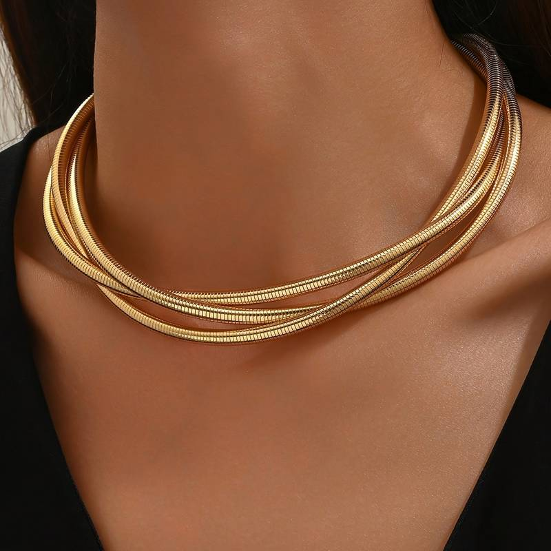 Collana Dorato a Strati Vintage