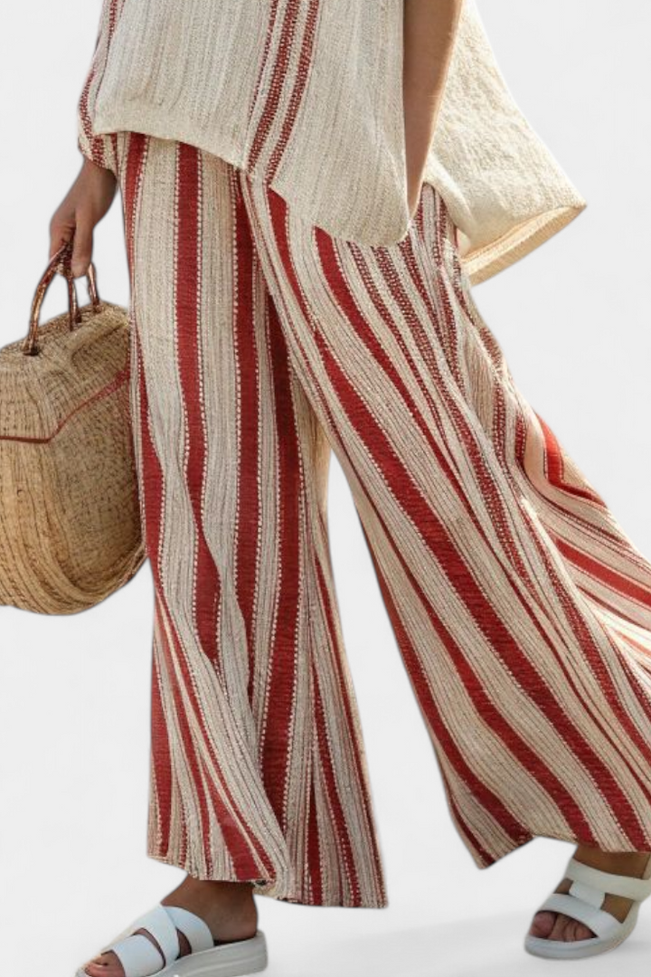 Mirella | Rosso Stripe Completo