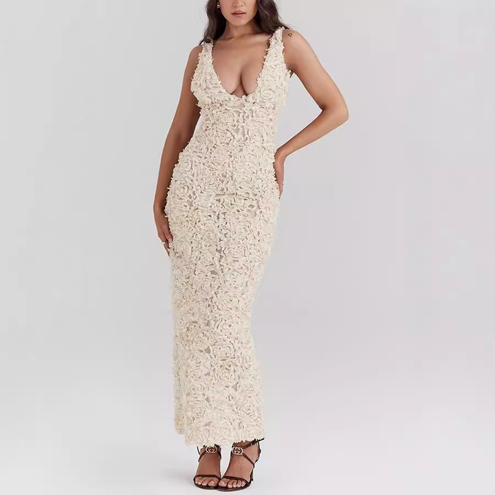 Vivienne | Pizzo Sheath Ceremony Midi Abito