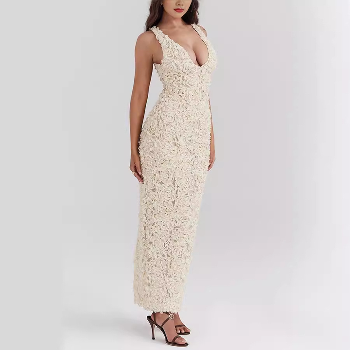 Vivienne | Pizzo Sheath Ceremony Midi Abito