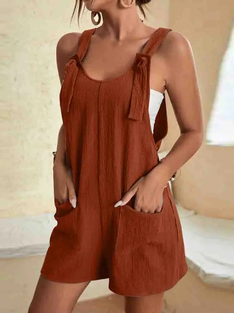 Nessa | Easy Cotone Playsuit with Pockets