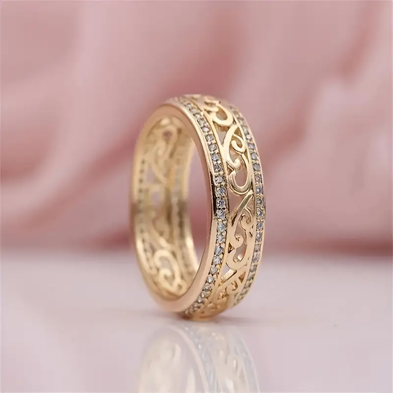 Oro Anello Hollow Leggero