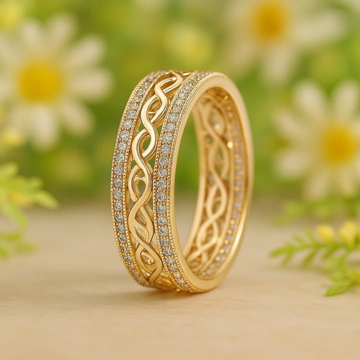 Oro Anello Hollow Leggero
