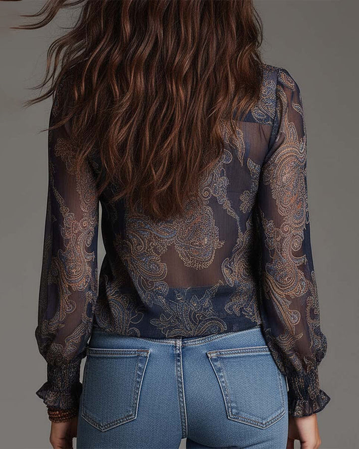 Demi | Zip Ruffled Retro Camicetta