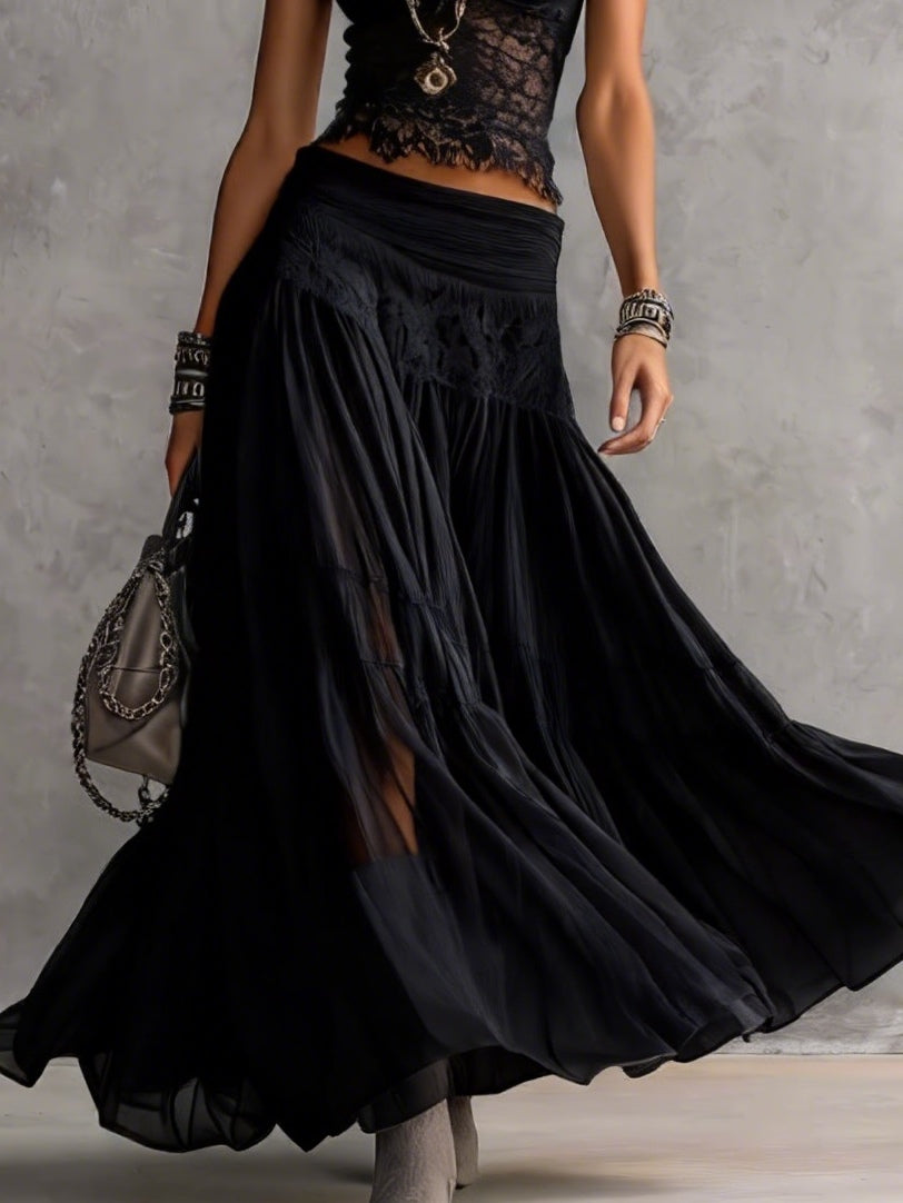 Ravenna | Nero Pizzo Gonna Completo