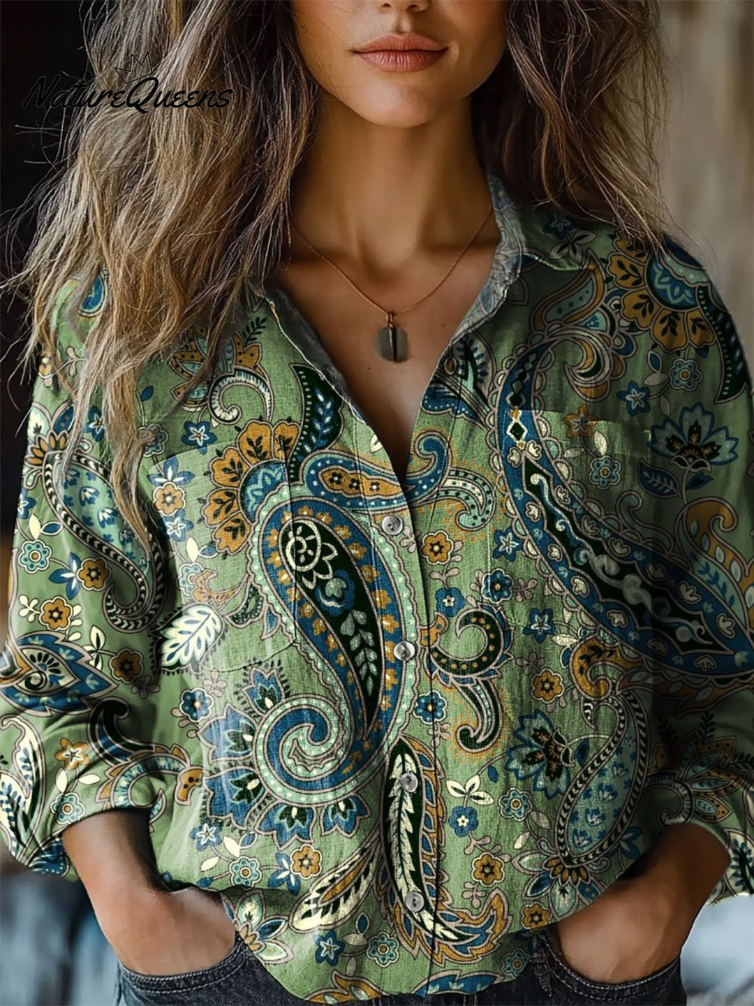 Hartsop | Paisley Art Stampa Cotone Top