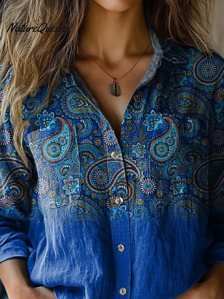Fairfield | Ethnic Stampa Cotone Camicetta