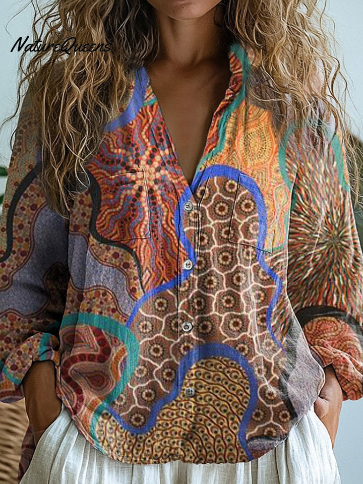 Blea | Tribal Pattern Cotone Camicetta