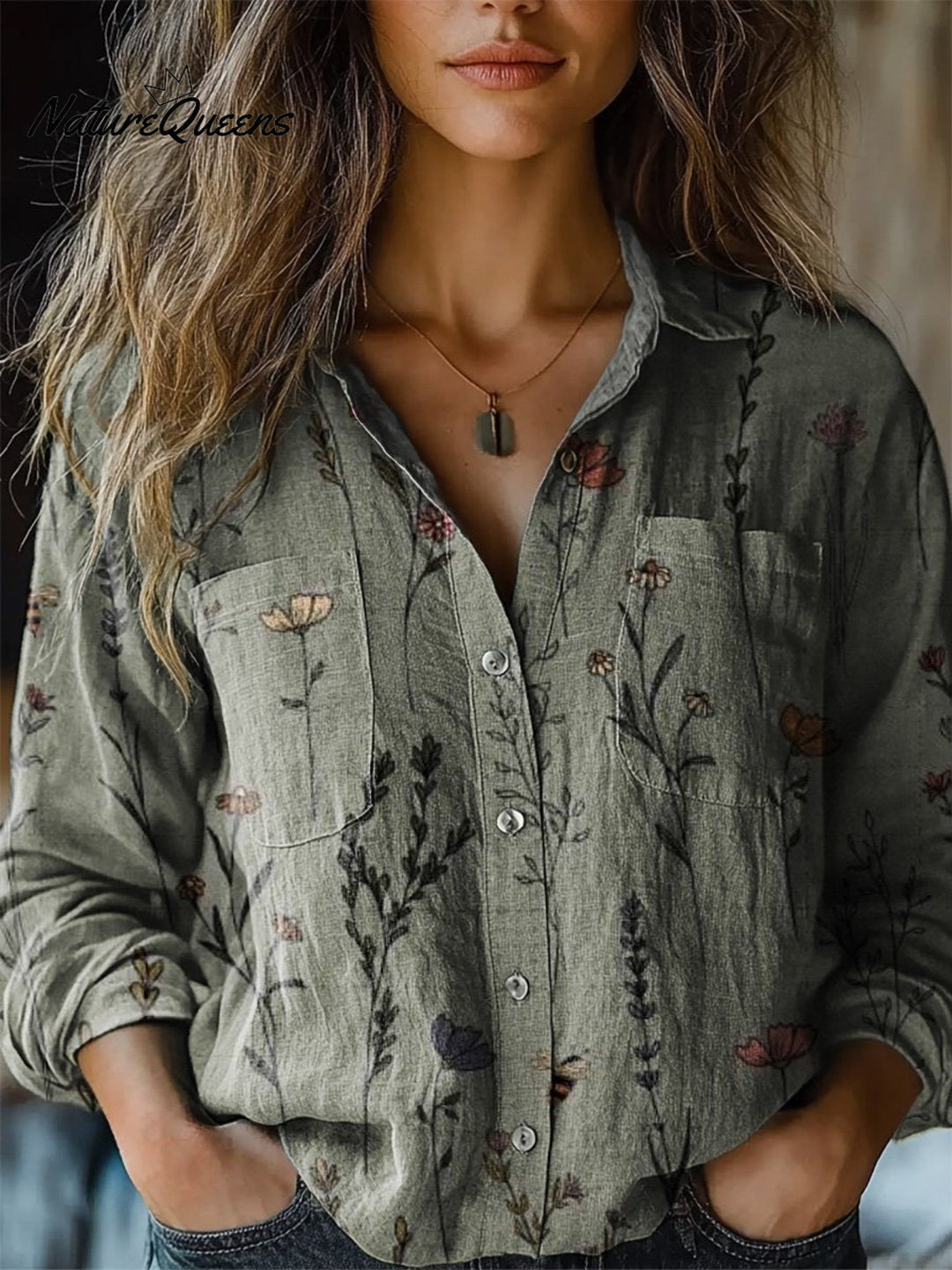 Deepdale | Primavera Floreale Cotone Camicia