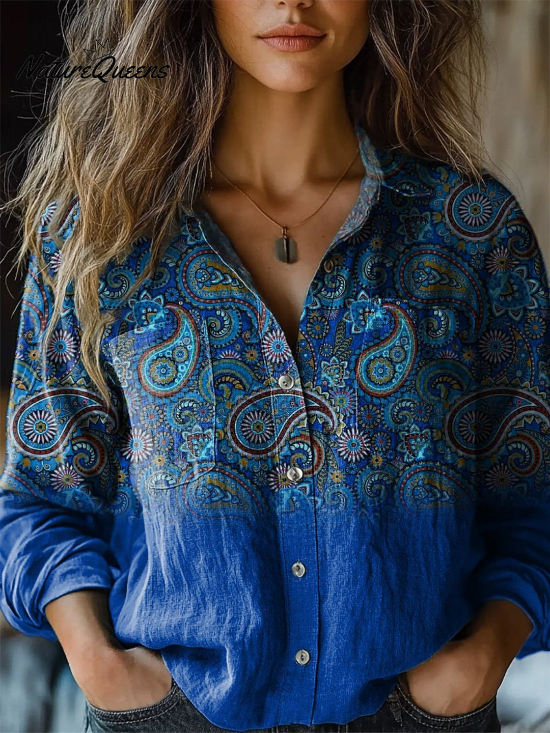 Fairfield | Ethnic Stampa Cotone Camicetta