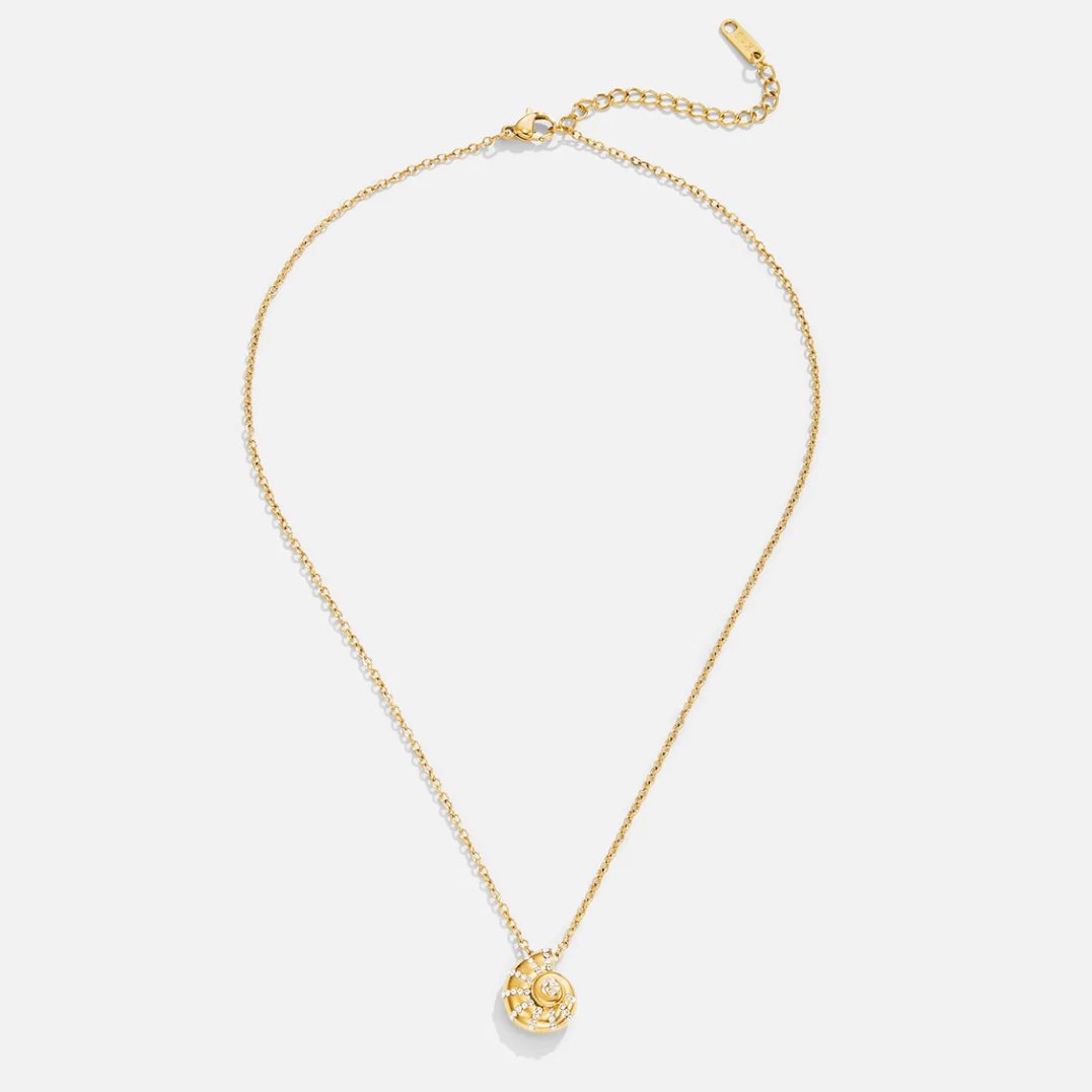 Collana con Ciondolo in Conchiglia in Cristallo