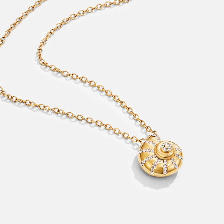 Collana con Ciondolo in Conchiglia in Cristallo