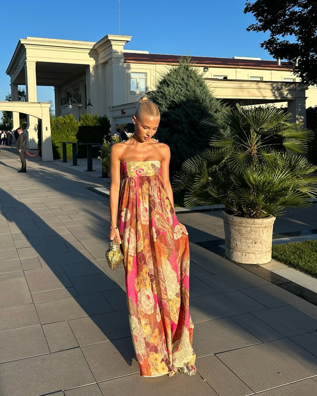 Maelynn | Abito Maxi Floreale Senza Spalline
