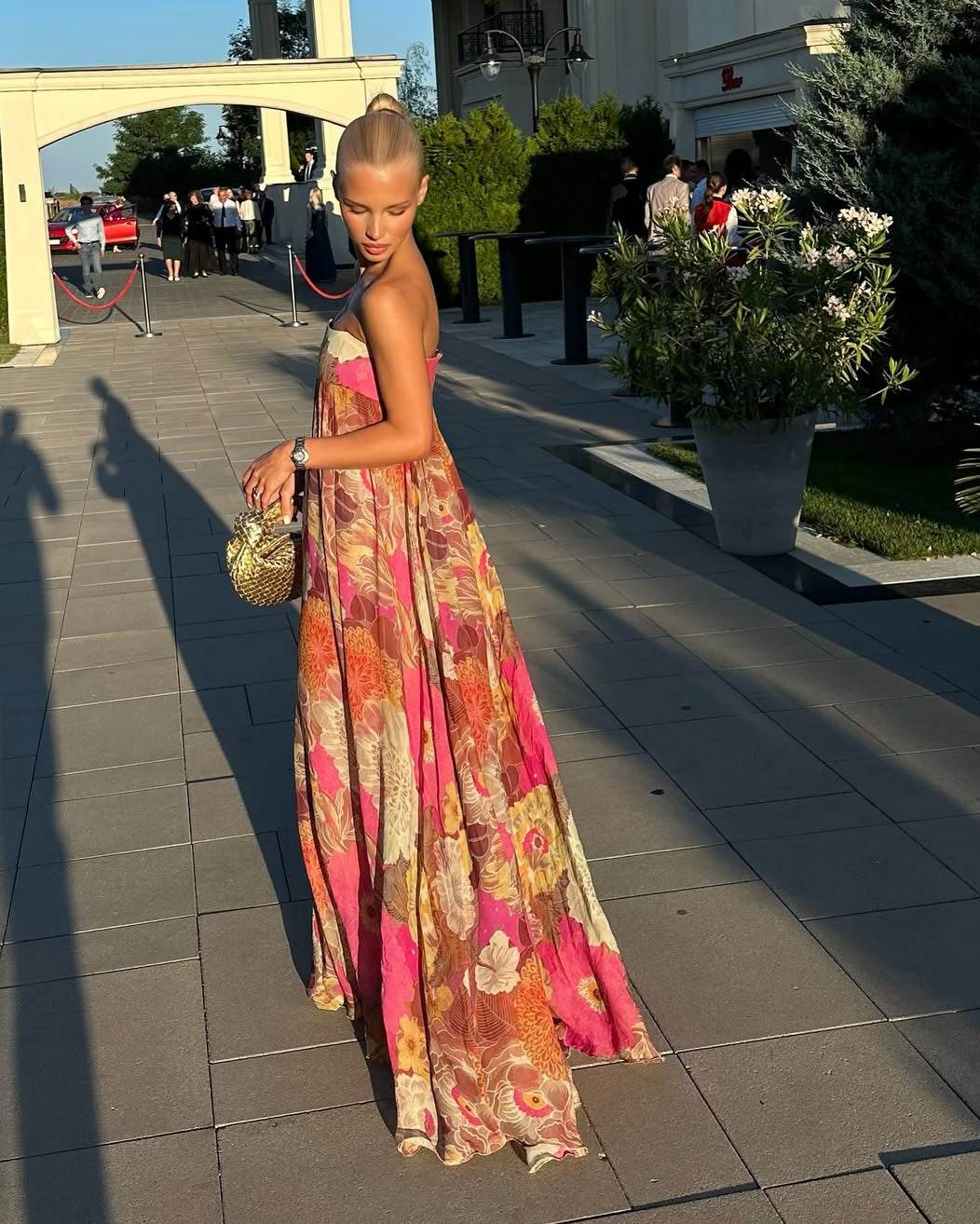 Maelynn | Abito Maxi Floreale Senza Spalline