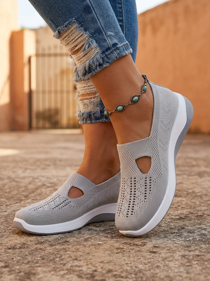 Ellery | Supportive Grigio Non Slip Orthopedic Comfort Sandali