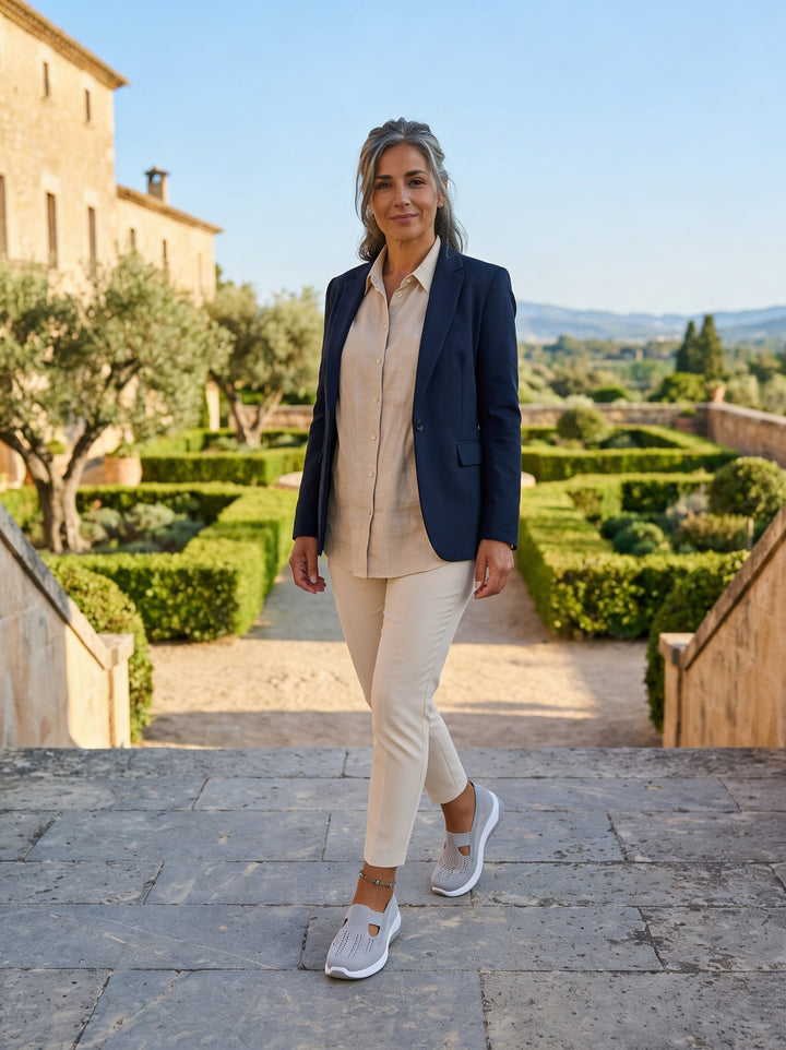 Ellery | Supportive Grigio Non Slip Orthopedic Comfort Sandali