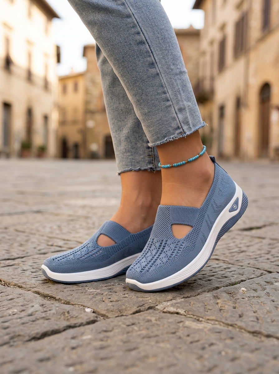 Darby | Supportive Blu Non Slip Orthopedic Comfort Sandali