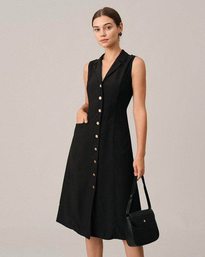 Nora | Elegante Scollo a V Tunic Midi Abito