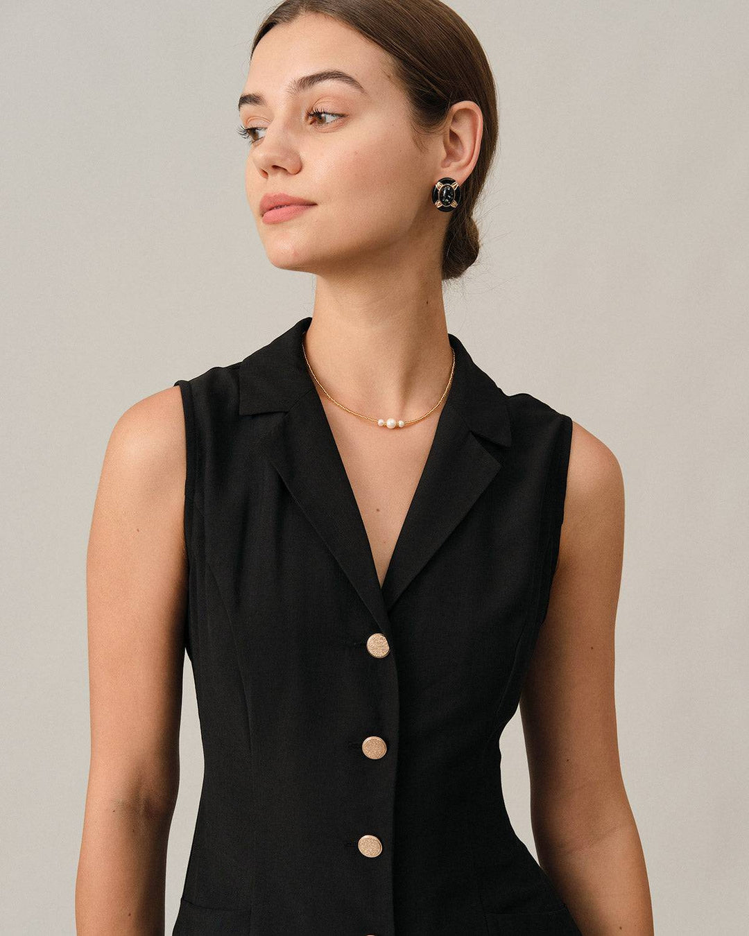 Nora | Elegante Scollo a V Tunic Midi Abito