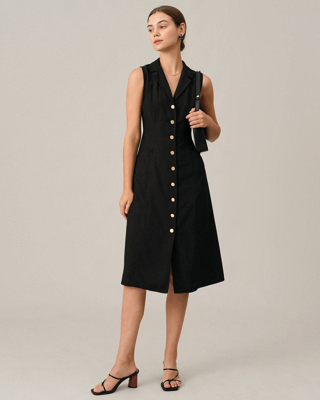 Nora | Elegante Scollo a V Tunic Midi Abito