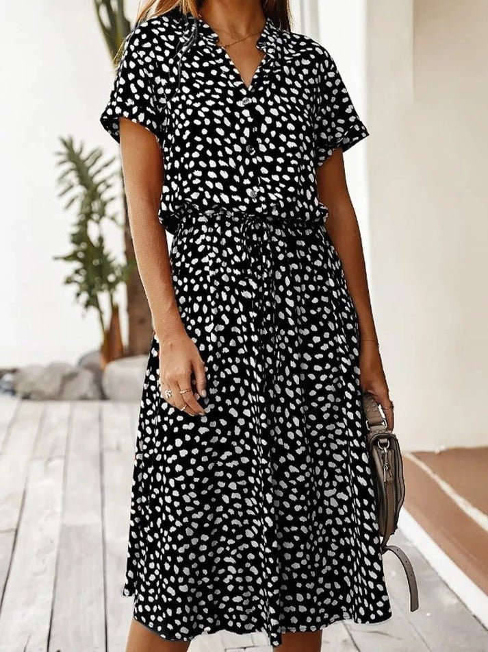 Edith | Sophisticated Flowing Scollo a V Abito