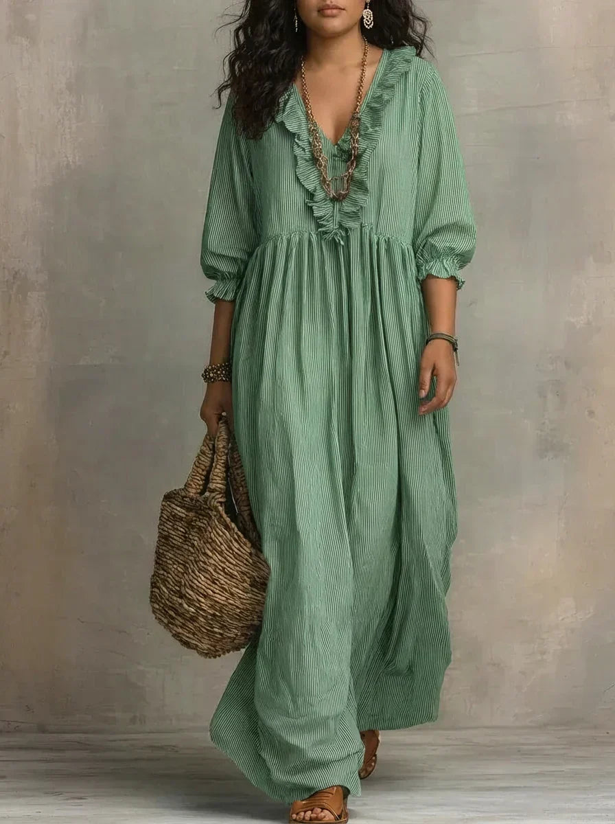Elowen | Maxi Abito Boho Maniche Lunghe