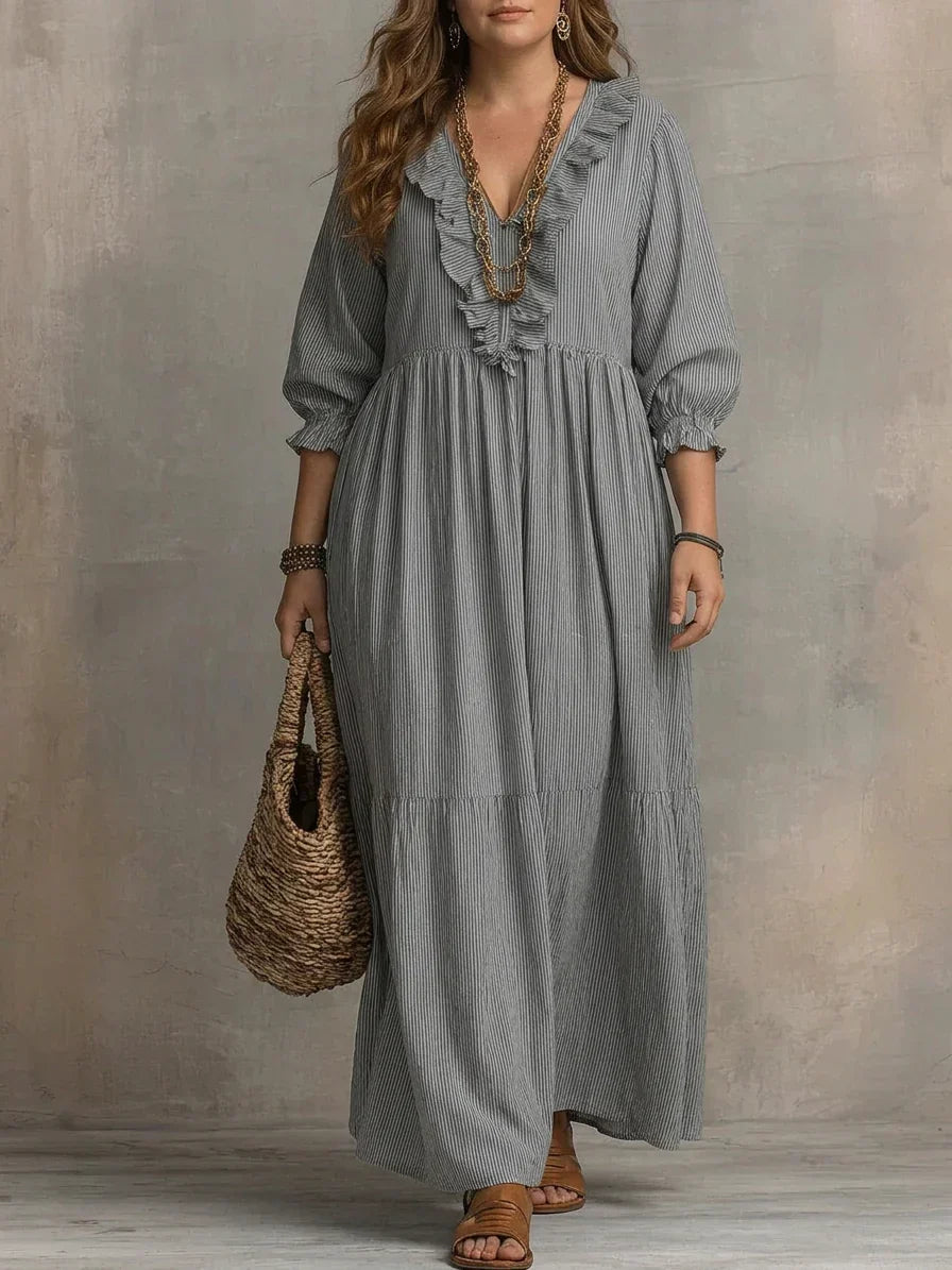 Elowen | Maxi Abito Boho Maniche Lunghe