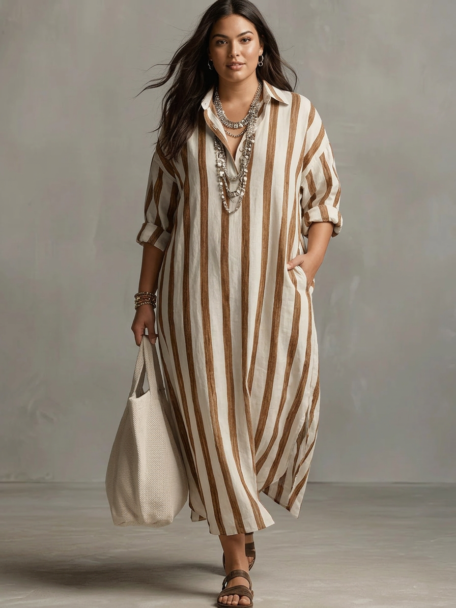 Liora | Maxi Abito Oversize a Righe