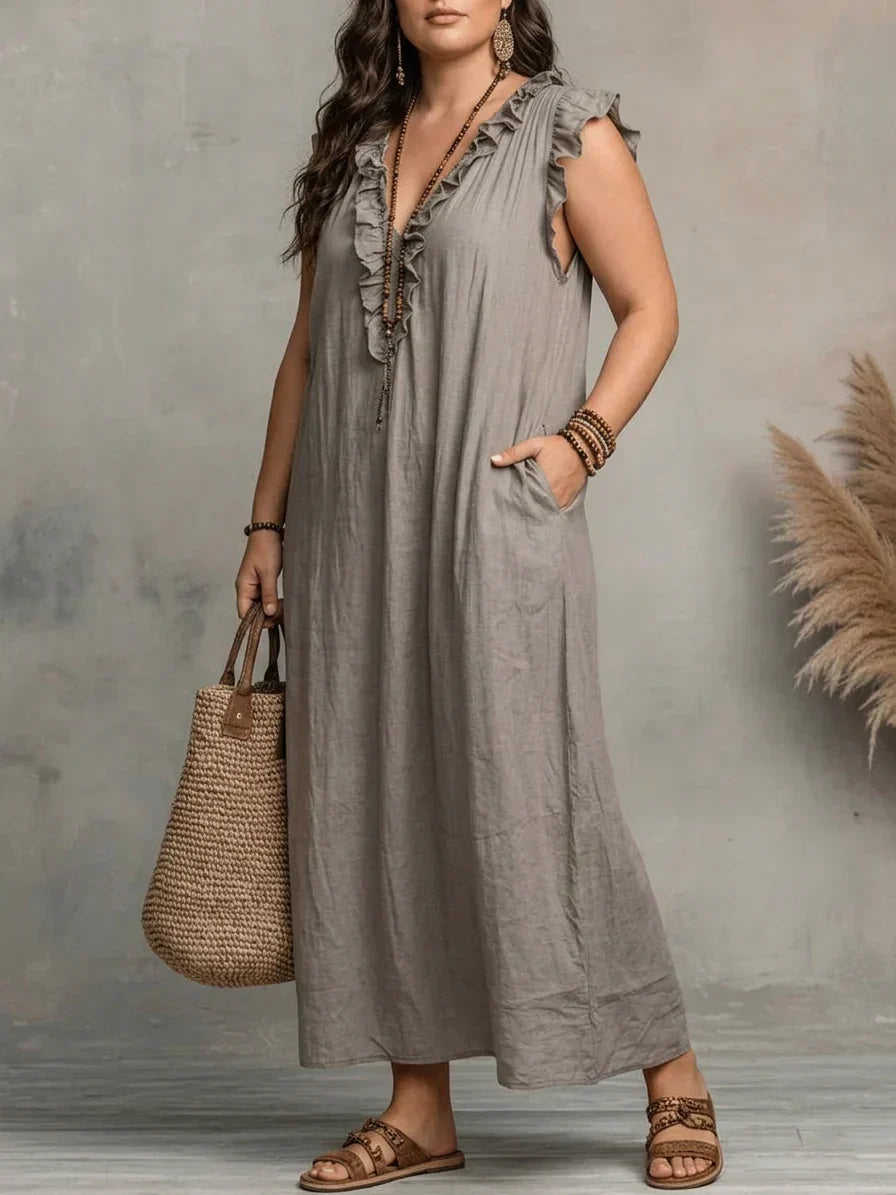 Sienna | Maxi Abito Boho con Balze