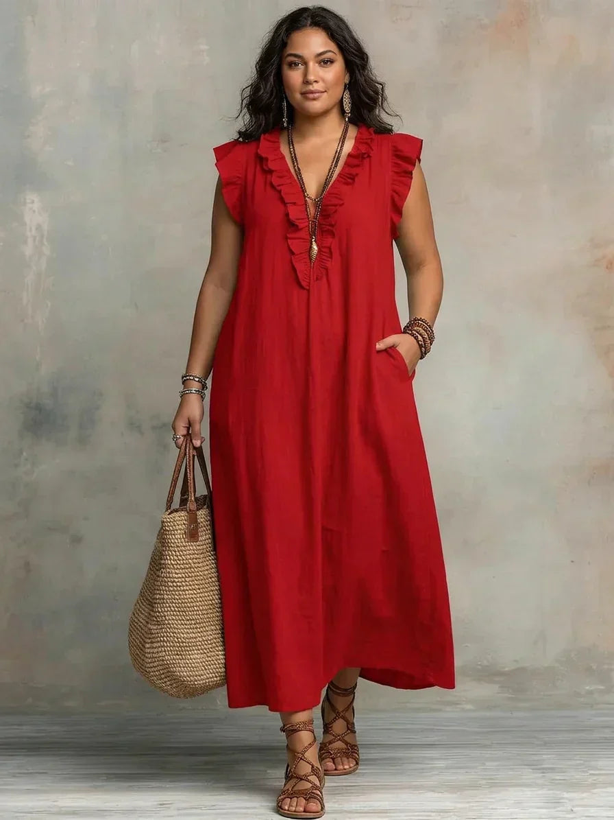 Sienna | Maxi Abito Boho con Balze