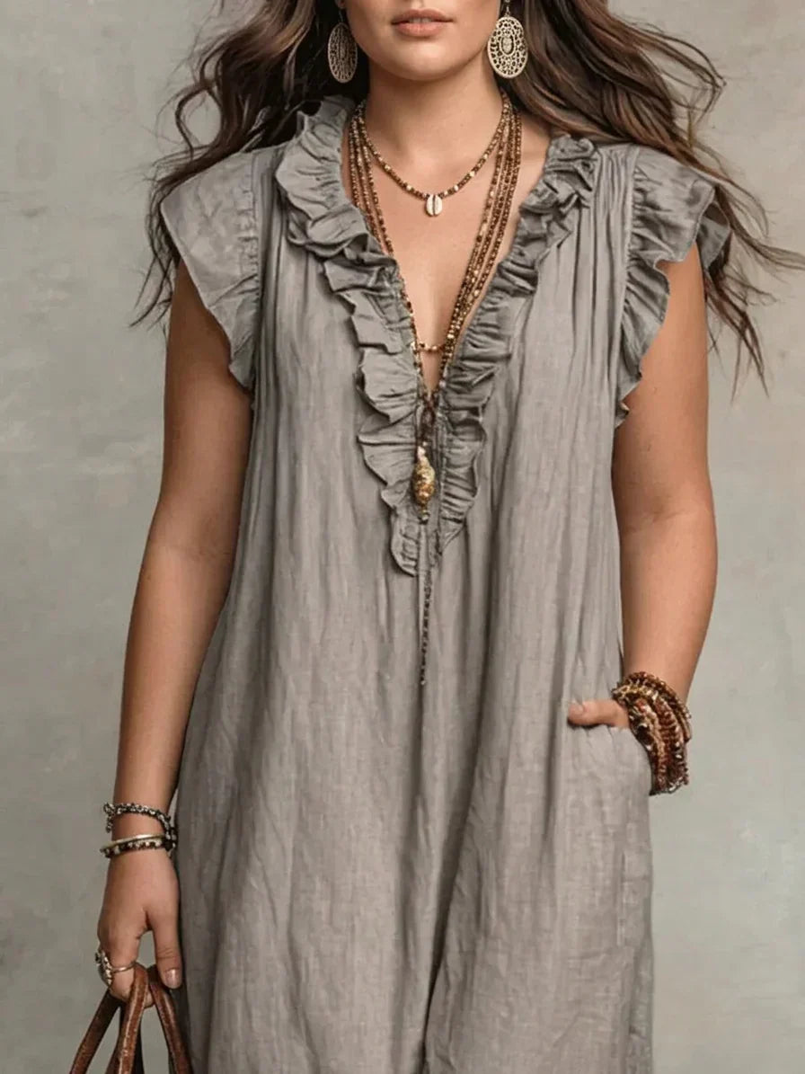 Sienna | Maxi Abito Boho con Balze