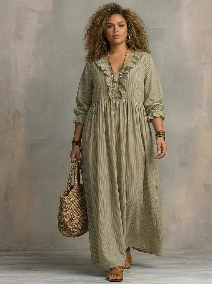 Elowen | Maxi Abito Boho Maniche Lunghe