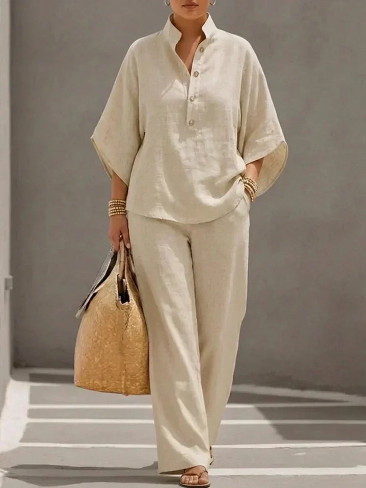 Maribel | Lino Completo with Batwing Sleeves